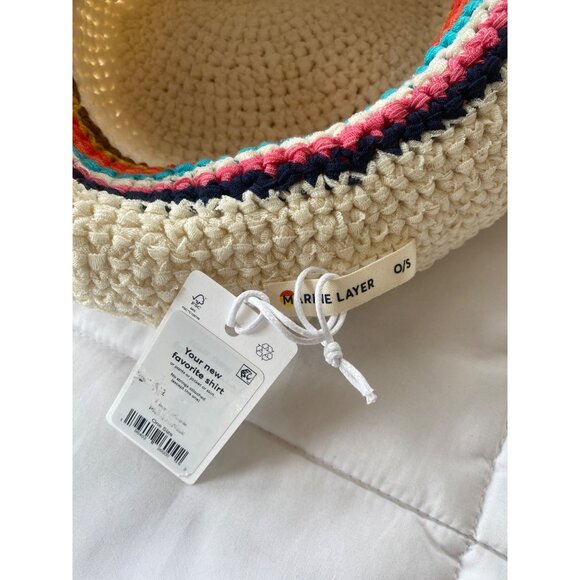 NWT Marine Layer Crochet Bucket Hat in Multi Stripe MSRP$75 - Picture 8 of 15